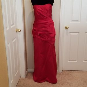David's Bridal Red Bridesmaid's Dress Size 16